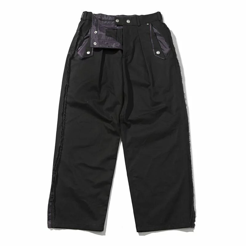 frayed raw pocket pants