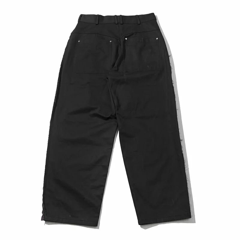 frayed raw pocket pants