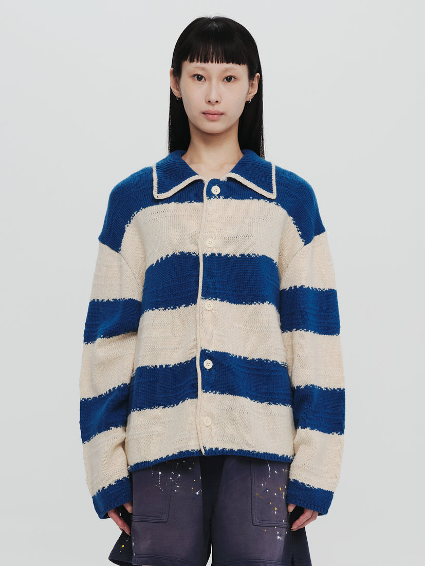 L/s knit stripe shirt