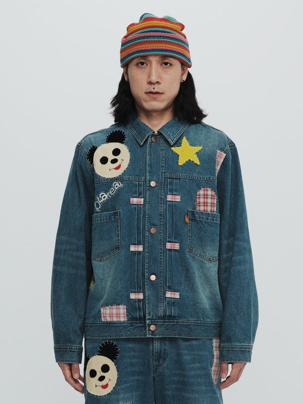 Patch denim jacket