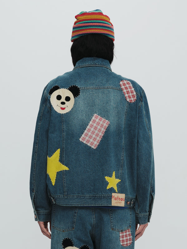 Patch denim jacket