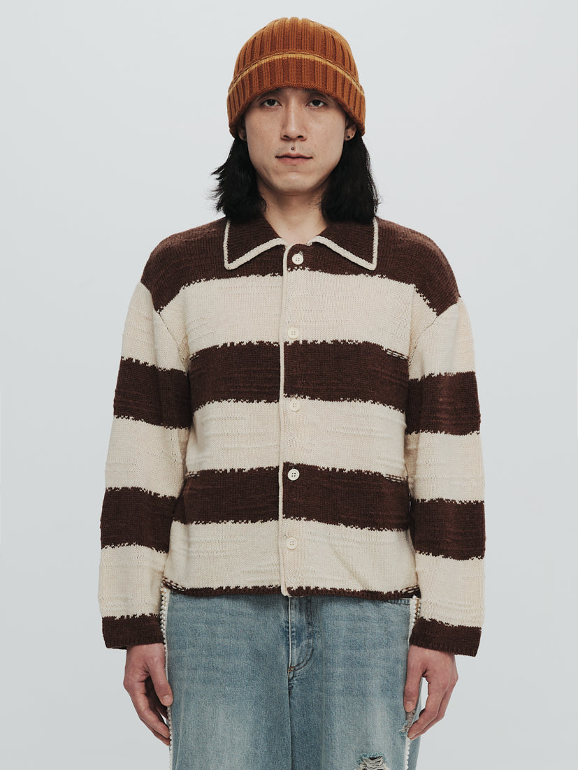 L/s knit stripe shirt