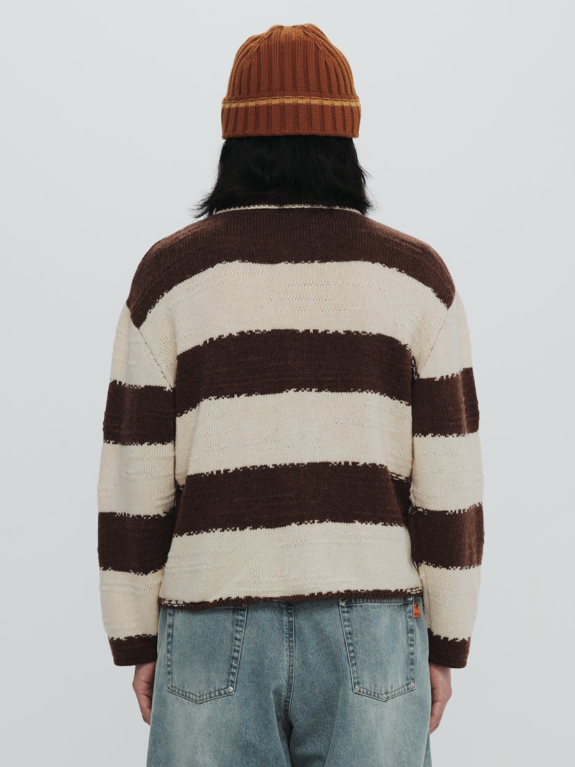 L/s knit stripe shirt