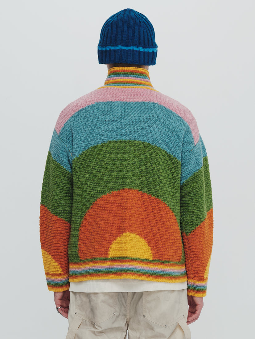 Rainbow knit shirt