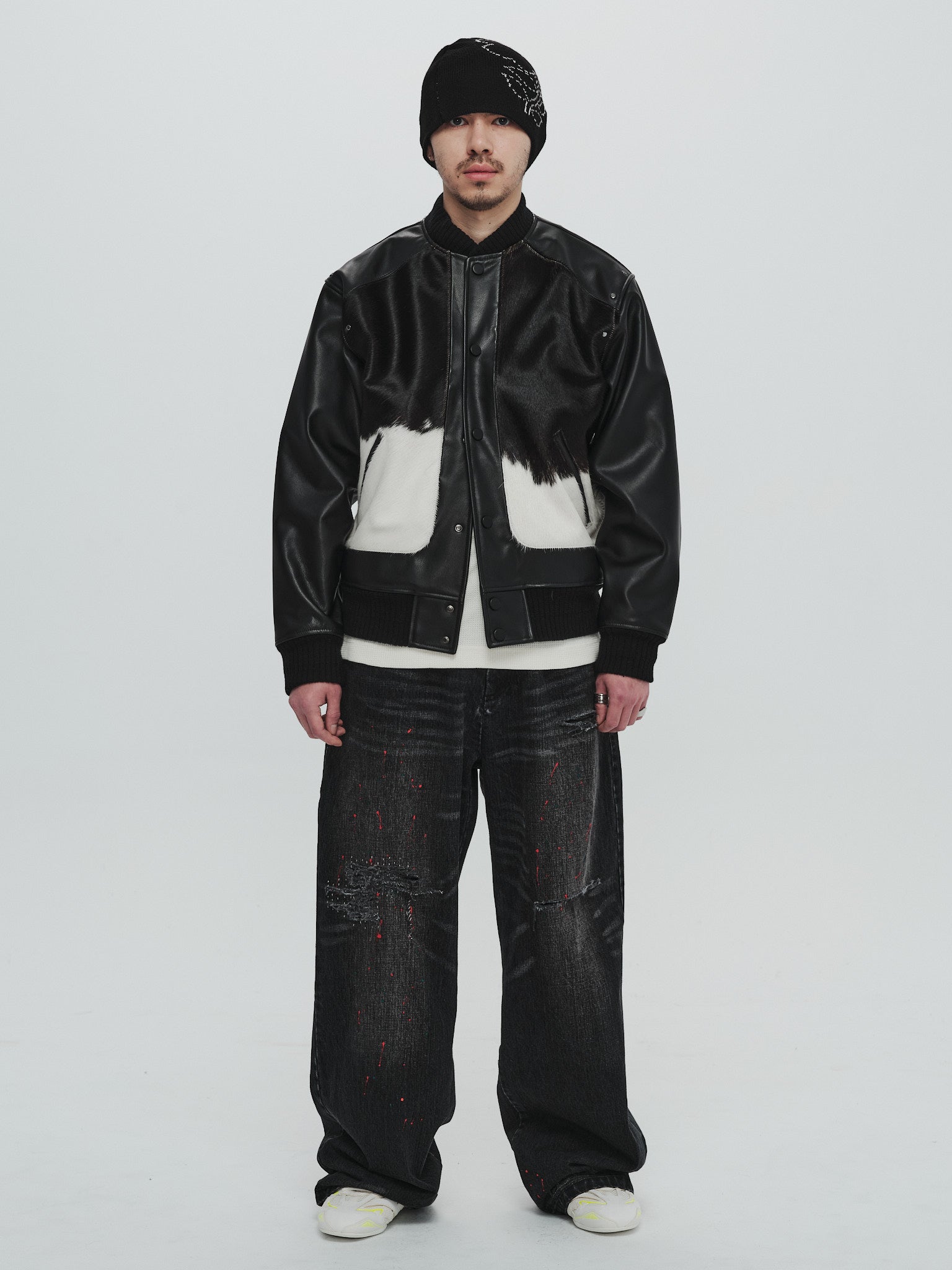 Cowhide bomber