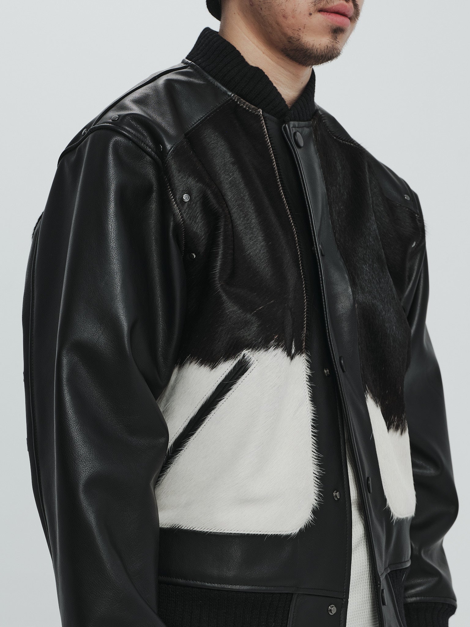 Cowhide bomber