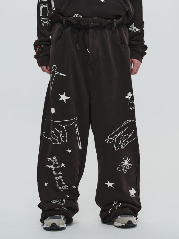 x SYU. Man illustrator pants