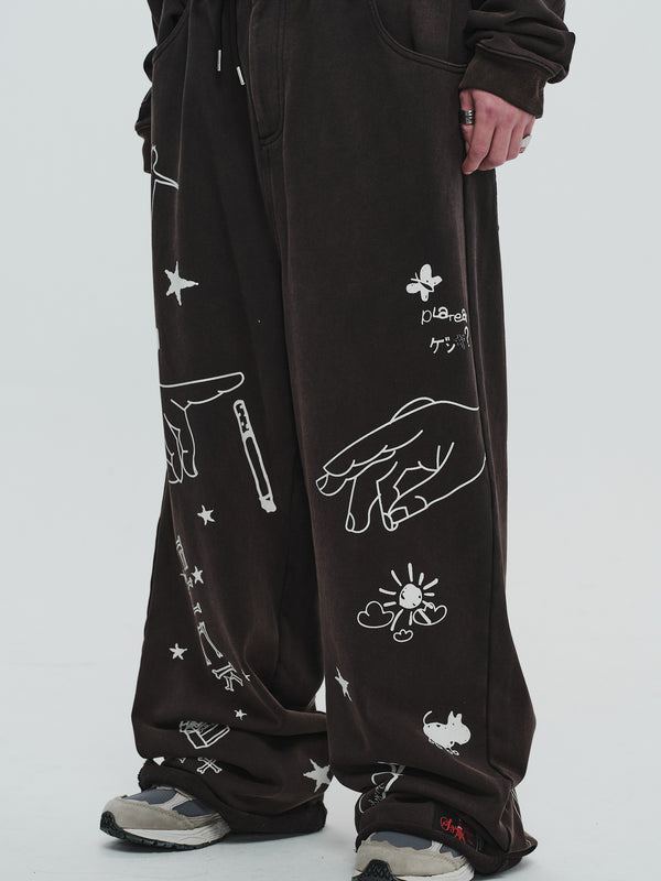 x SYU. Man illustrator pants