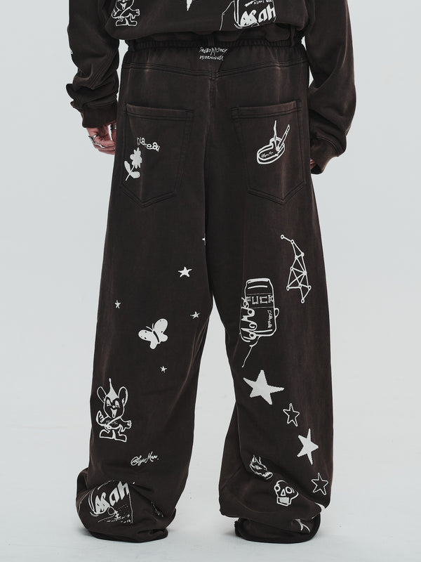 x SYU. Man illustrator pants