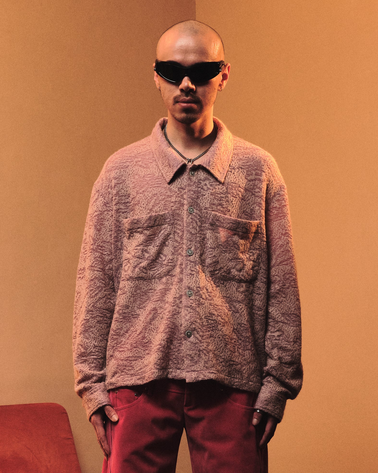 type p wool knit shirt – PLATEAU STUDIO