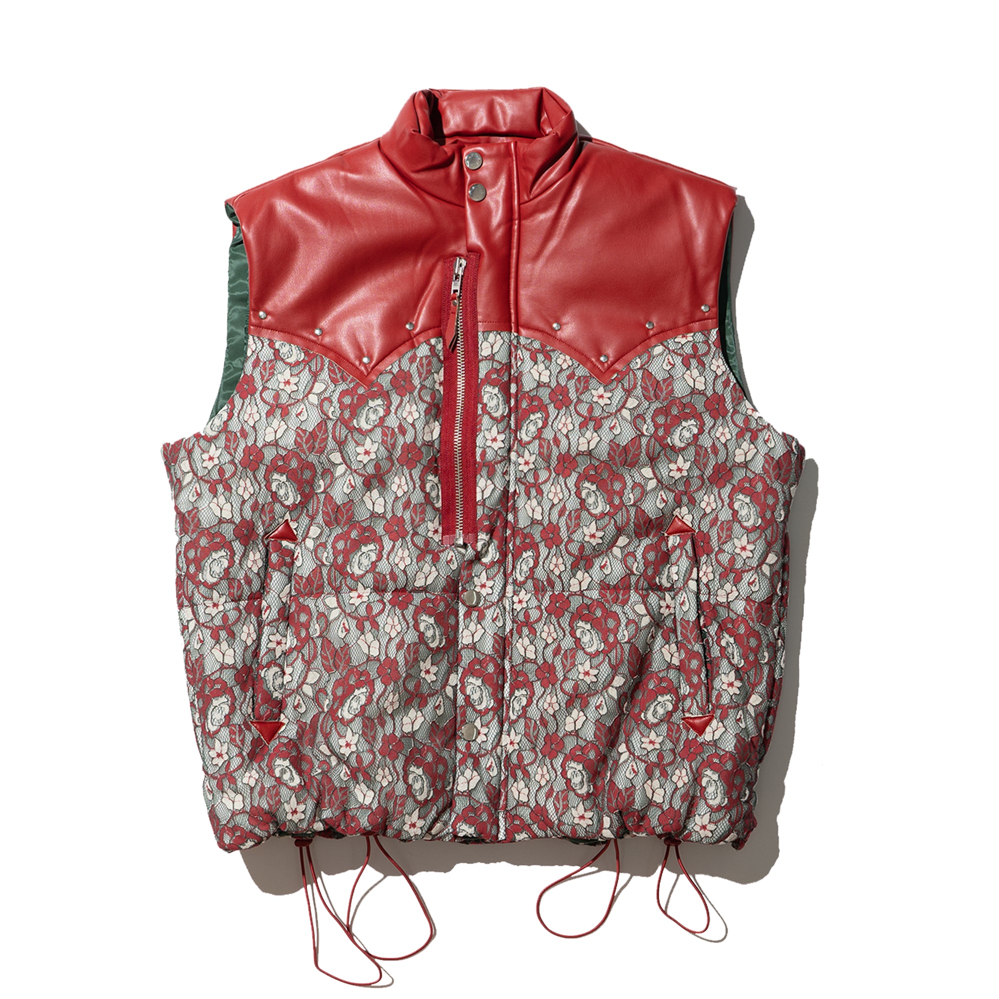 14,455円Plateau studio western lace padded vest